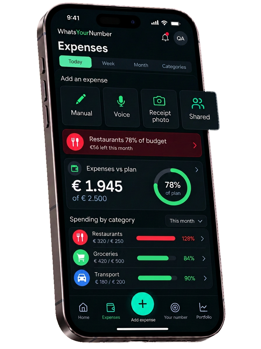 WhatsYourNumber expense tracker